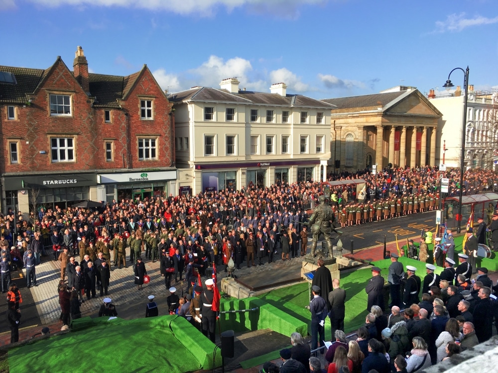 Thousands turn out as towns pay their respect on Remembrance Sunday